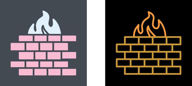 Firewall Icon Design vector