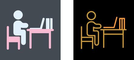 Studying Desk Icon Design vector