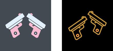 Two Guns Icon Design vector