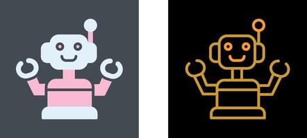 Industrial Robot III Icon Design vector