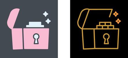 Open Treasure Box Icon Design vector