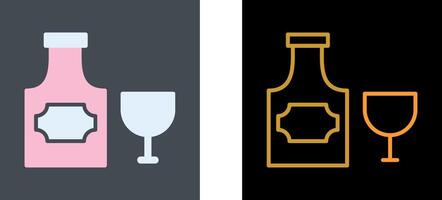 Bottle of Rum Icon Design vector