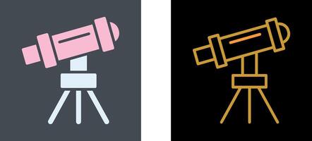 Telescope on Stand Icon Design vector