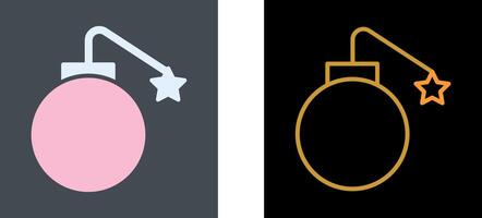 Exploding Cannon Ball Icon Design vector