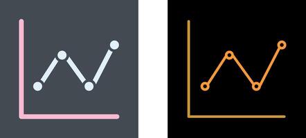 Line Chart Icon Design vector