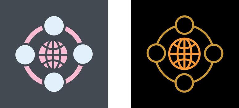 diseño de icono de red vector