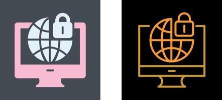Internet Security Icon Design vector