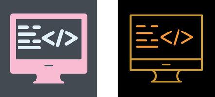 Coding Icon Design vector