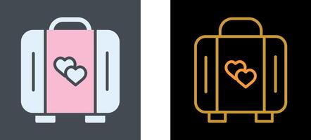 Lover Suitcase Icon Design vector