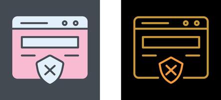 Unprotected Website Icon Design vector