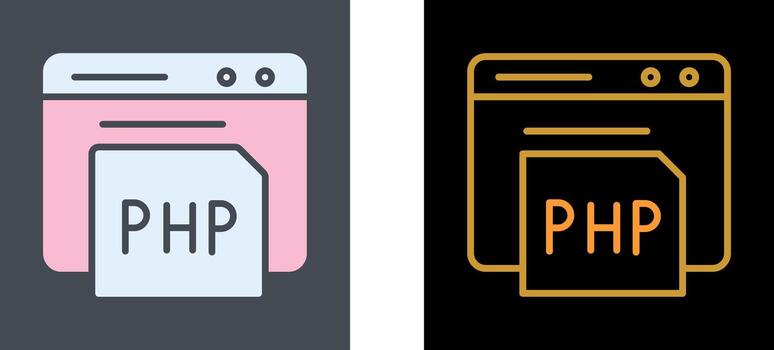 PHP Icon Design vector