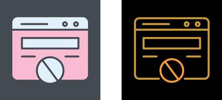 Block Website Icon Design vector