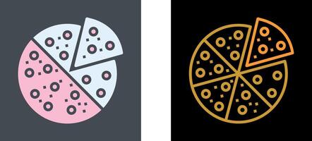 Pizza rebanada icono diseño vector