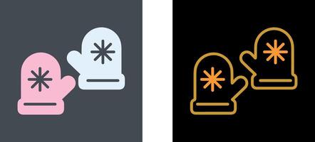 Winter Gloves Icon Design vector