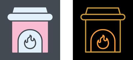 Fireplace Icon Design vector