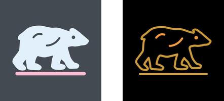 Polar Bear Icon Design vector