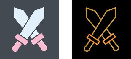 Two Swords Icon Design vector