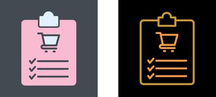 Shopping List Icon Design vector