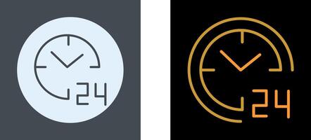 24 hours Icon Design vector