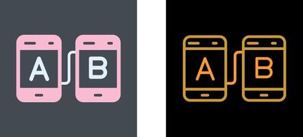 AB Testing Icon Design vector