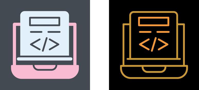 diseño de icono de codificación vector