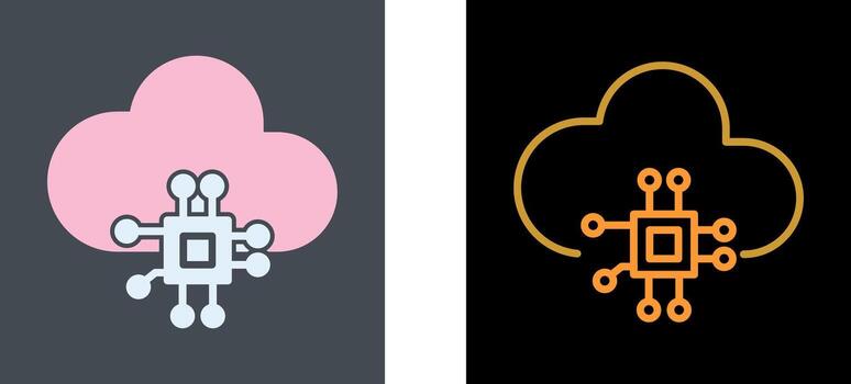 diseño de icono de computación en la nube vector