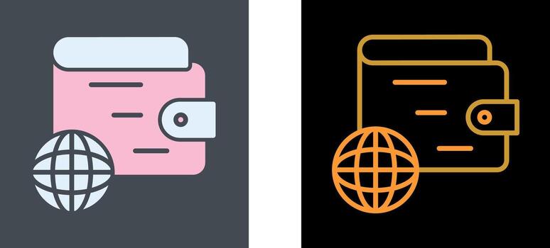 E wallet Icon Design vector