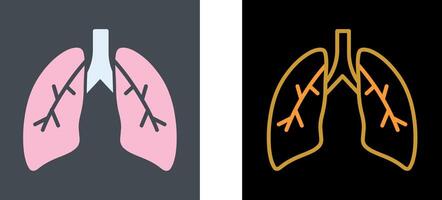 Lungs Icon Design vector