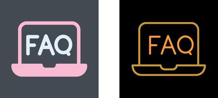 FAQ Icon Design vector