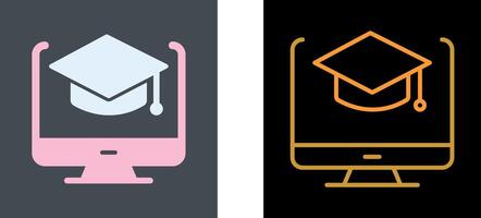 Online Learning Icon Design vector