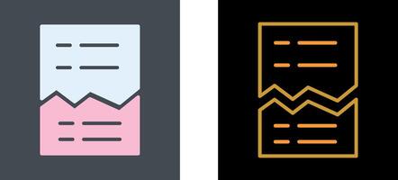 Corrupted List Icon Design vector