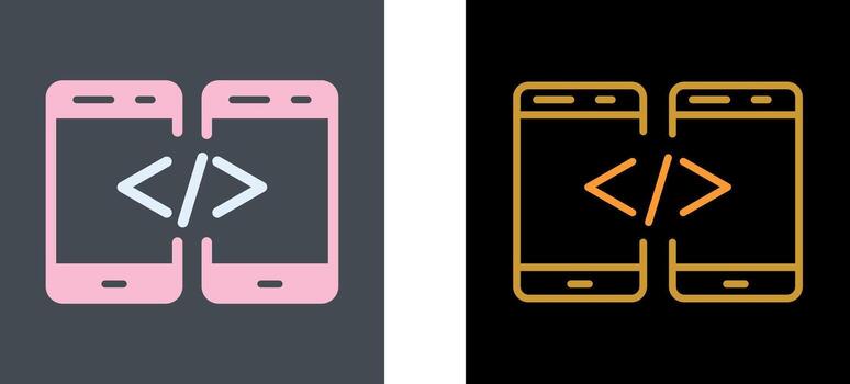 Code Icon Design vector