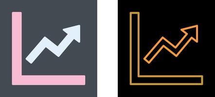 Graph Up Icon Design vector