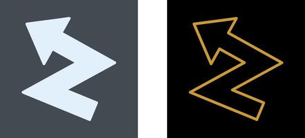 ZigZag Arrow Icon Design vector