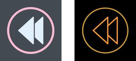 Previous Icon Design vector
