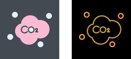 Carbon Dioxide Icon Design vector