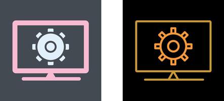 Computer Settings Icon Design vector