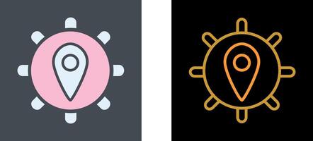 Location Settings Icon Design vector