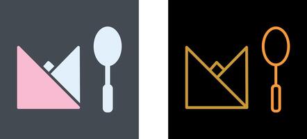 Spoon and Napkin Icon Design vector