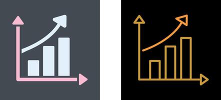 Rising Statistics Icon Design vector