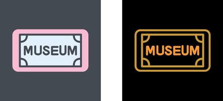 Museum Tag Icon Design vector