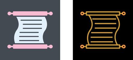 Scroll of Paper Icon Design vector