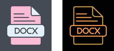 DOCX Icon Design vector