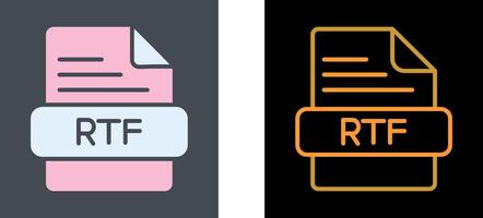 RTF Icon Design vector
