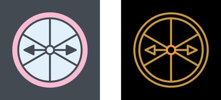 Roulette with Arrow Icon Design vector