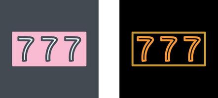 Triple Sevens Icon Design vector