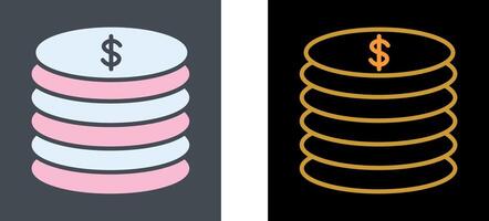 Stack of Coins Icon Design vector