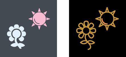 Flower in sunlight Icon Design vector
