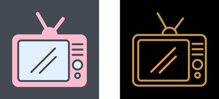 televisión conjunto icono diseño vector