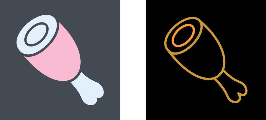 Cooked Ham Icon Design